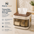 Narovixa™ LuxeNest Dual-Compartment Tissue & Essentials Organizer